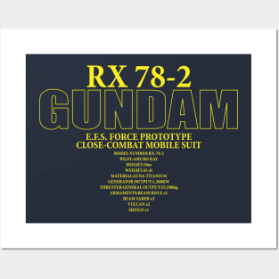 GUNDAM RX-78-2 Front and Back Posters and Art